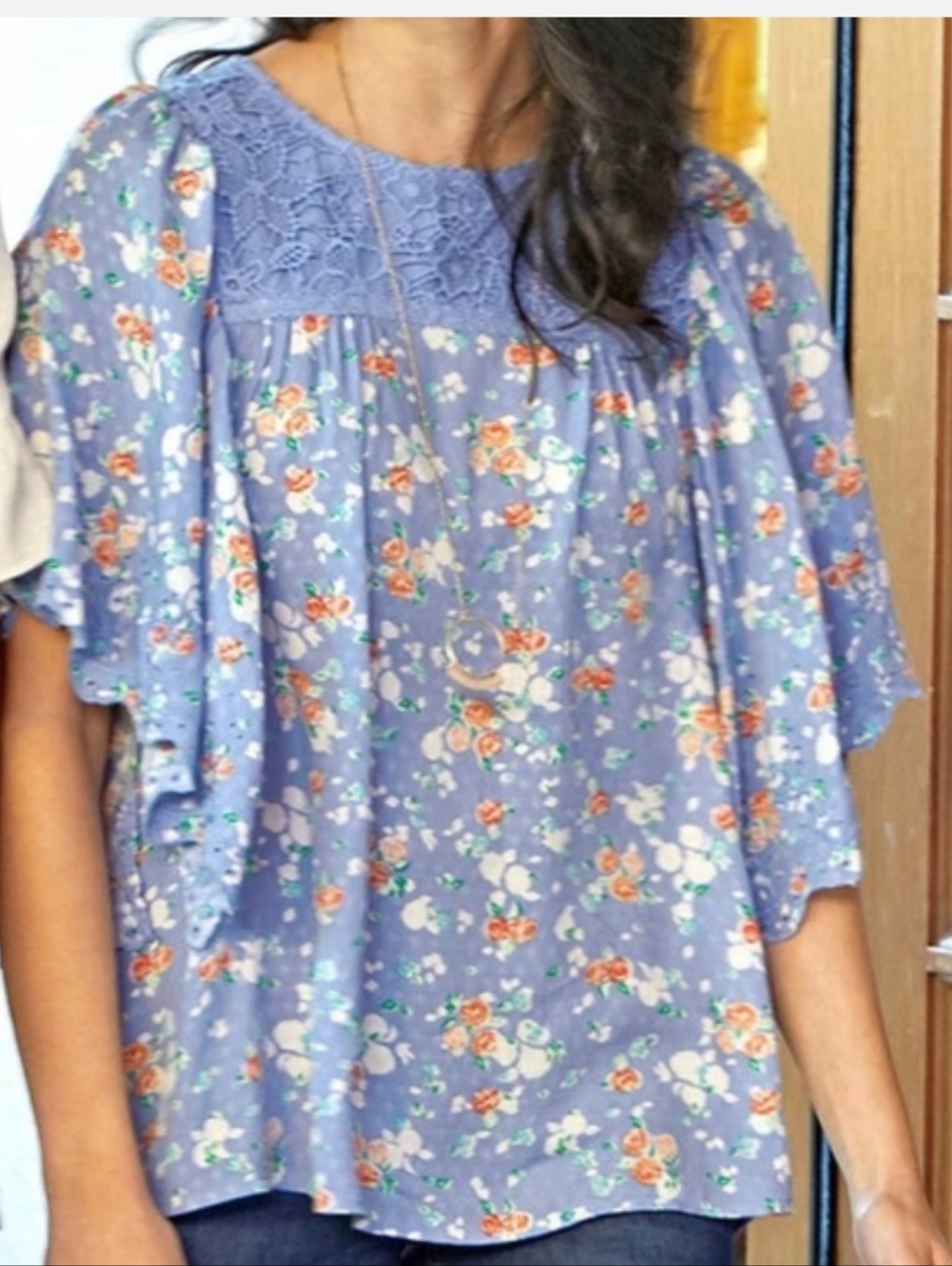 Matilda Jane be here now floral top, size XL